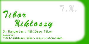 tibor miklossy business card